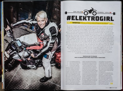 elektrogirl-artikel in Motorrijder oktober 2015 – pp52-53